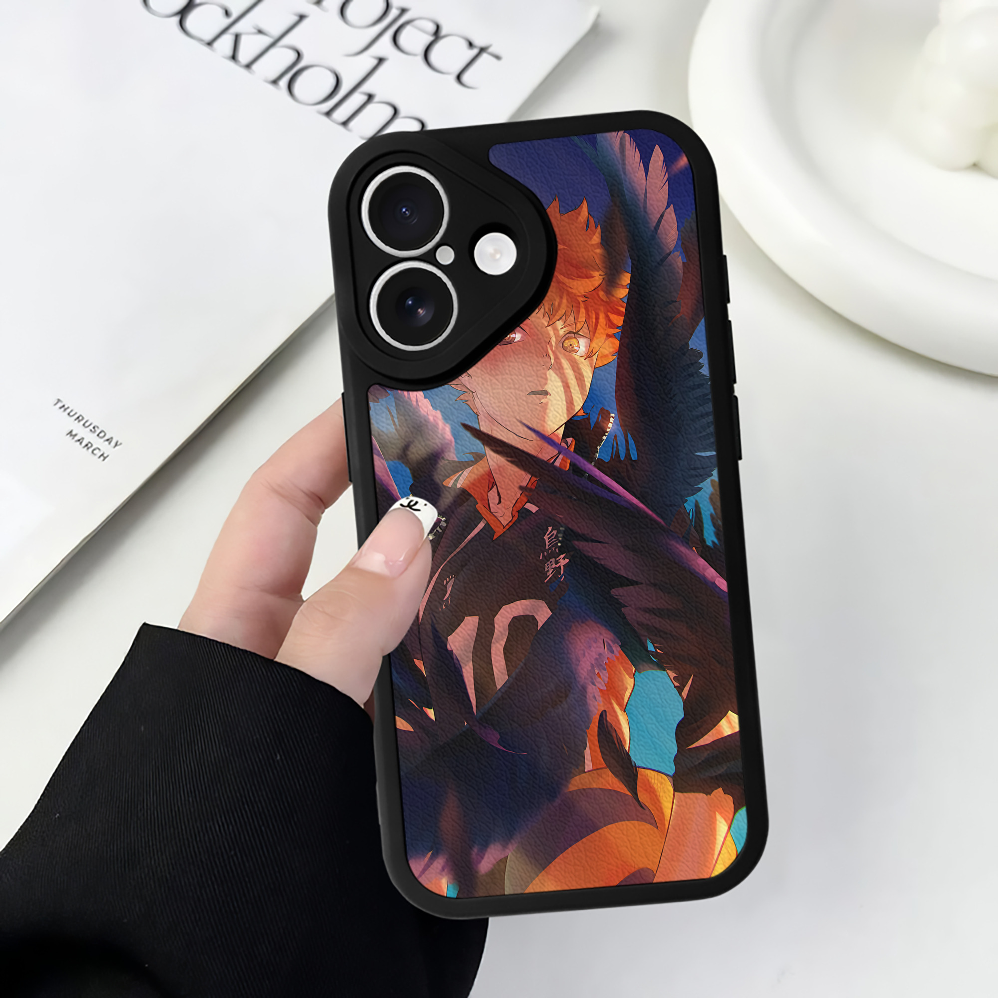 （画像用） ハイキュー!! Haikyu!! 【iPhone 16シリーズ対応】シリコンスマホケース（レザー調） 材質：シリコン